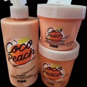 Victoria's Secret Pink Coco Peach Set